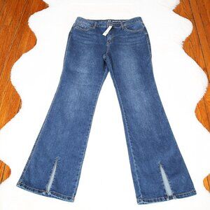 NY&C High-Waist Barely Bootcut Slit Hem Jeans - New With Tags